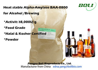 Enzyme stable d'amylase de poudre d'activité brassant, enzyme commerciale d'alcool haut efficace