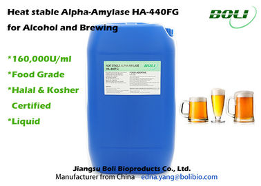 Enzymes de brassage de liquide 160 000U/ml de catégorie comestible d'amylase-alpha de brassage de forte activité